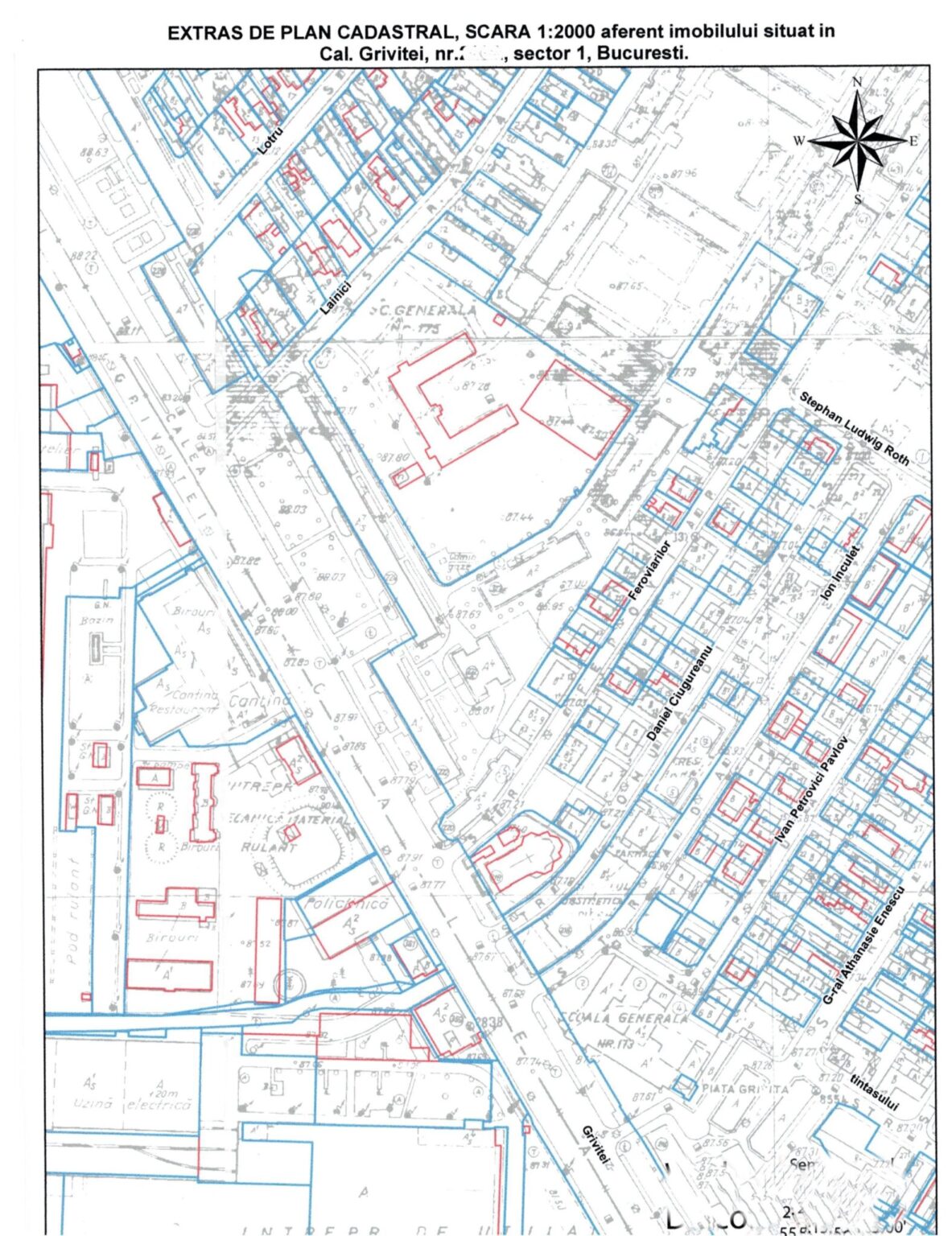 Plan de incadrare in zona - Cadastru Bucuresti Ilfov