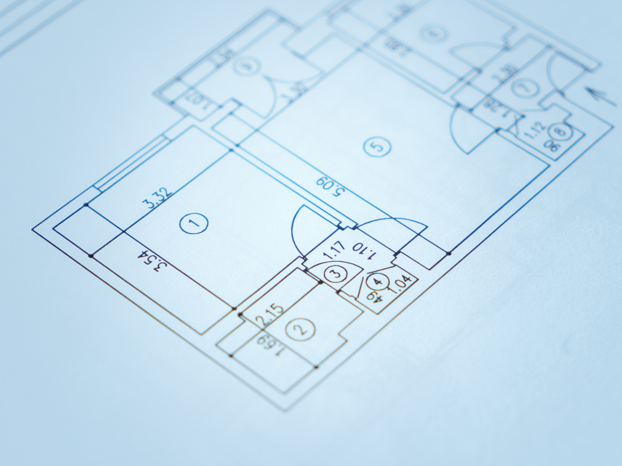 Schiță cadastrală apartament cu plan și dimensiuni încăperi